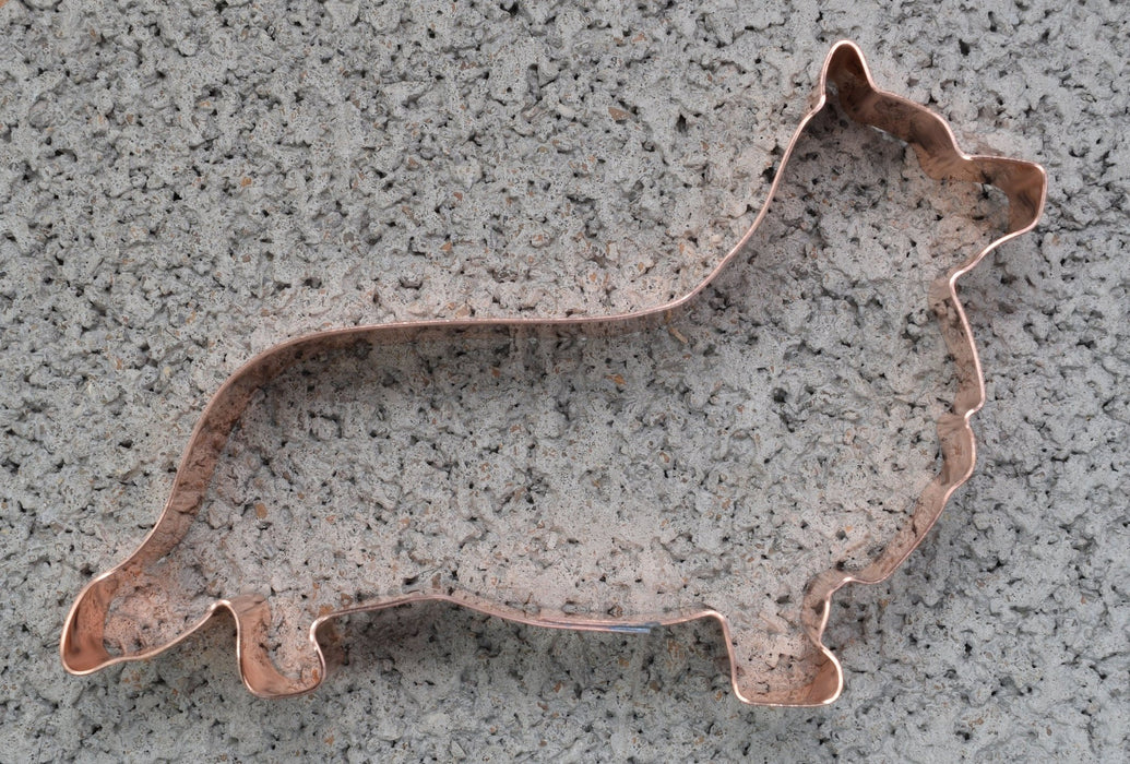 No. 1 Cardigan Welsh Corgi Dog Cookie Cutter 5 X 3.25 inches - Handcrafted Copper by The Fussy Pup - The Fussy Pup - Cookie Cutter