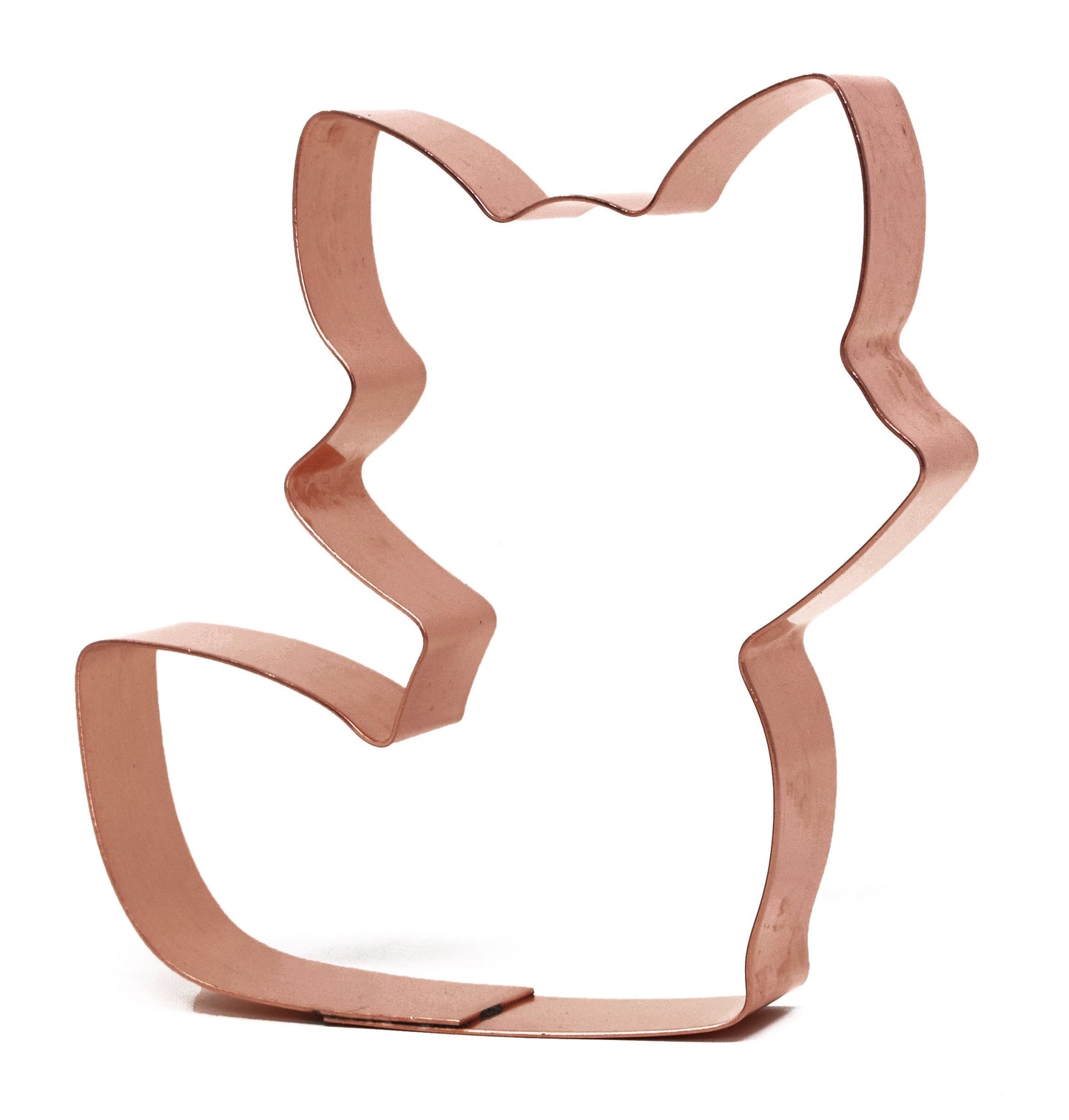 Cute Fox Animal Cookie Cutter 3.74 x 4 x 0.75 inches - Handcrafted Copper Cookie Cutter by The Fussy Pup