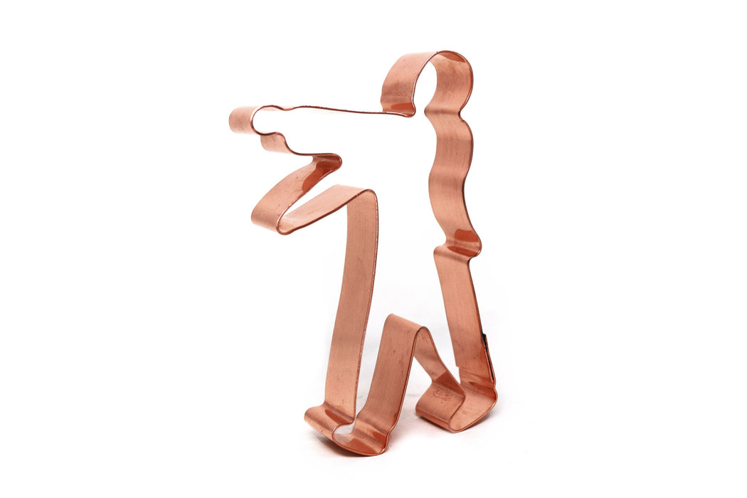 Small Walking Zombie Halloween Cookie Cutter 4 X 2.25 - Handcrafted Copper by The Fussy Pup