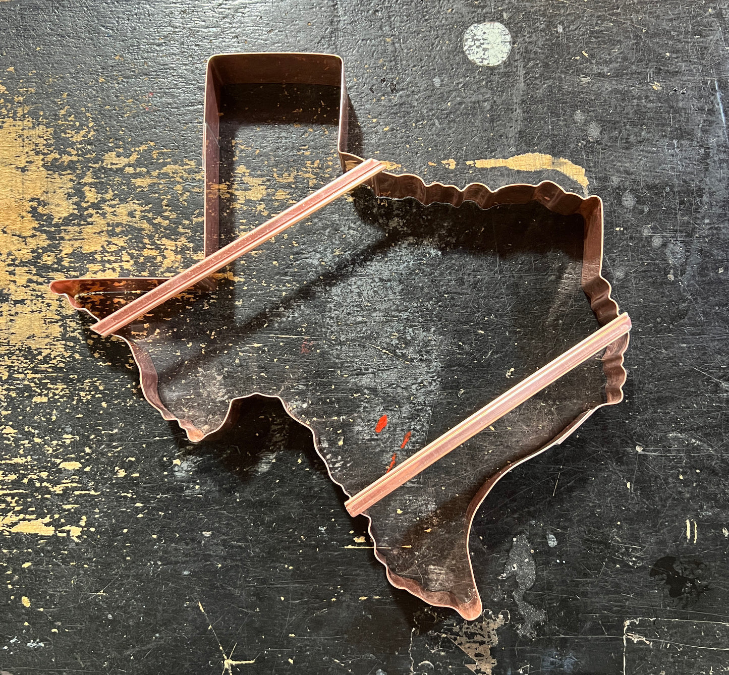 Big 10 Inch Heavy Duty Metal State of Texas Cookie Cutter - Handcrafted Solid Copper Cookie Cutters for Makers and Bakers by The Fussy Pup