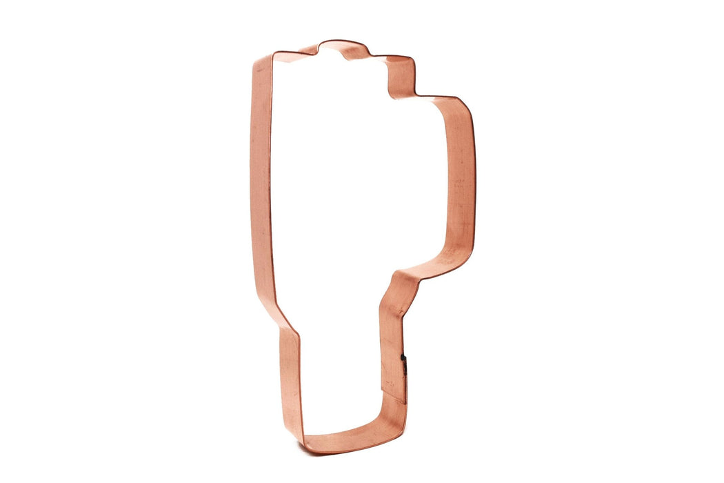 Thermal Mug - Travel Cup with Handle Cookie Cutter 5 X 2.75 inches Handcrafted by Copper Cookie Cutter The Fussy Pup - The Fussy Pup - 