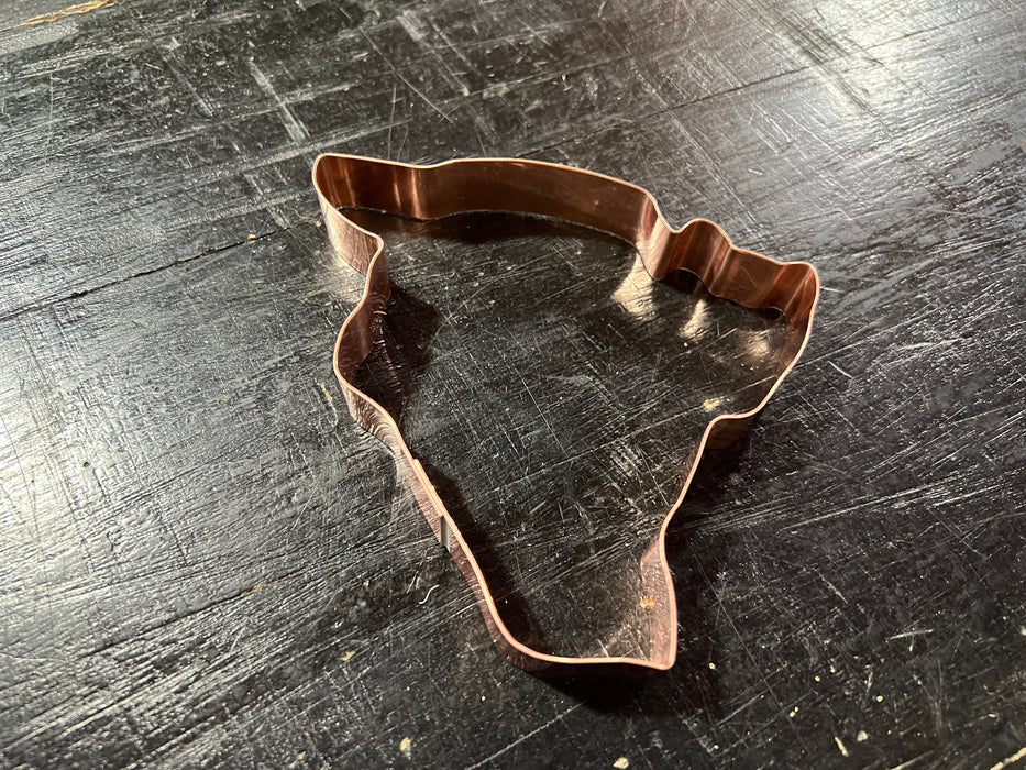 Island of Hawai'i Metal Hawaii Cookie Cutter 5 X 4 inches - Handcrafted Copper Cookie Cutter by The Fussy Pup