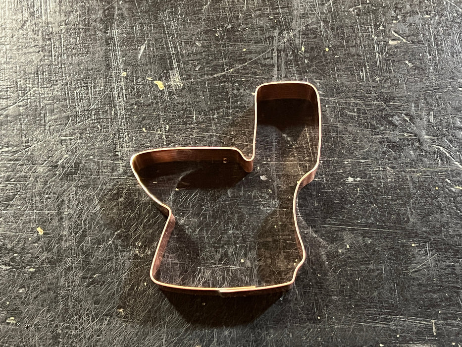 Toilet Cookie Cutter 3 X 3.5 inches - Handcrafted Copper Cookie Cutter by The Fussy Pup