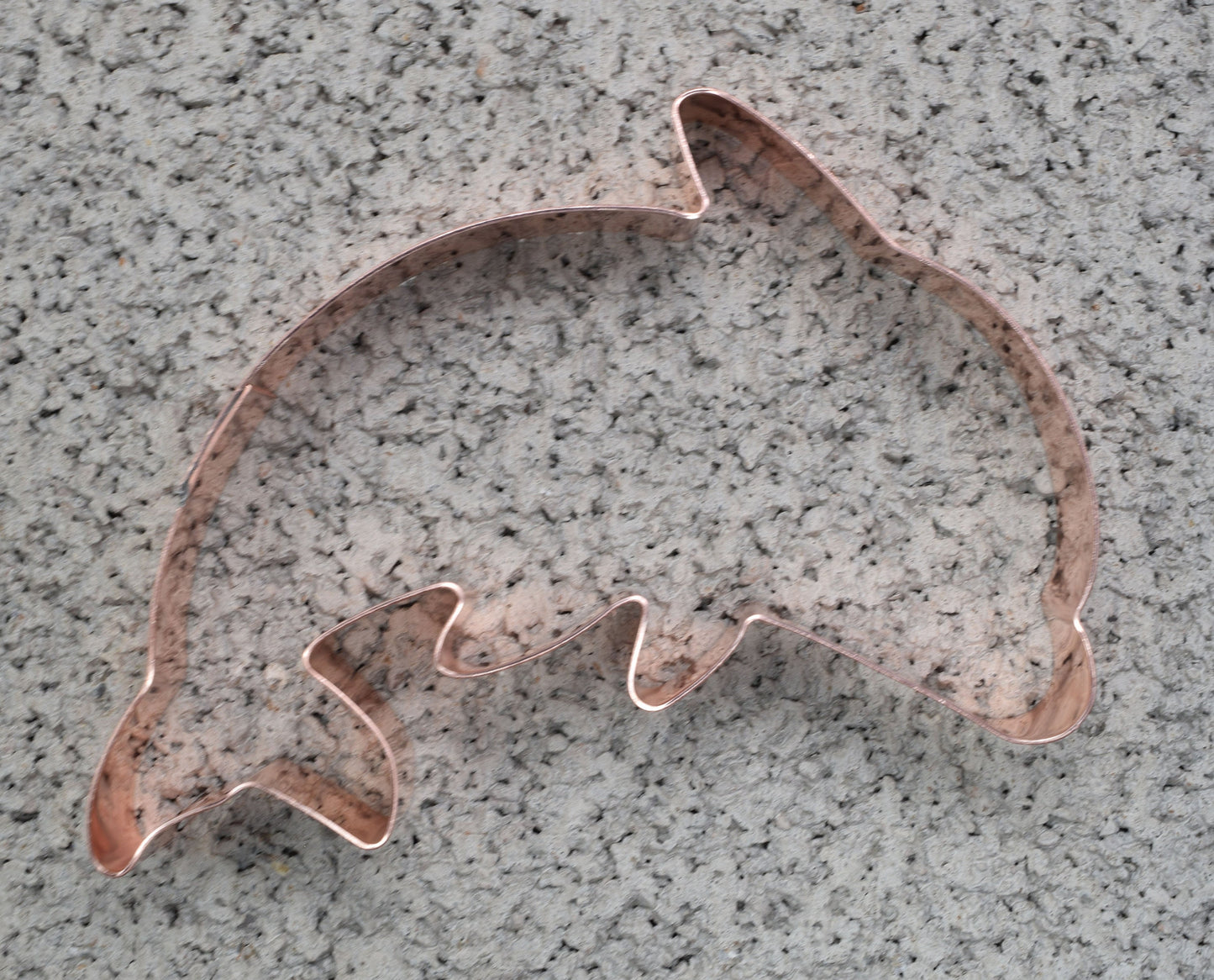 Chunky Dolphin Cookie Cutter 4 X 3 inches - Handcrafted Copper Cookie Cutter by The Fussy Pup