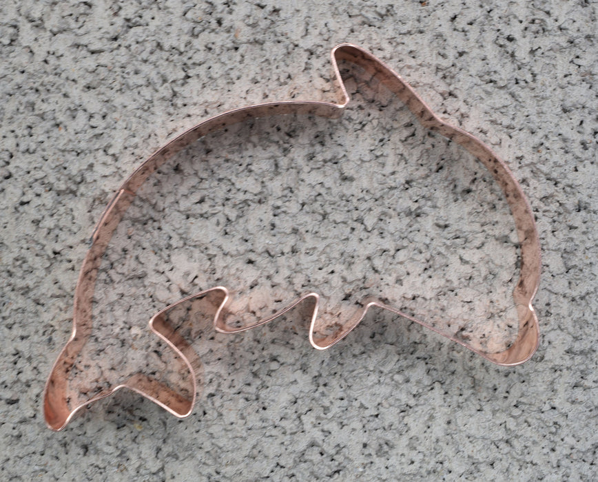 Chunky Dolphin Cookie Cutter 4 X 3 inches - Handcrafted Copper Cookie Cutter by The Fussy Pup