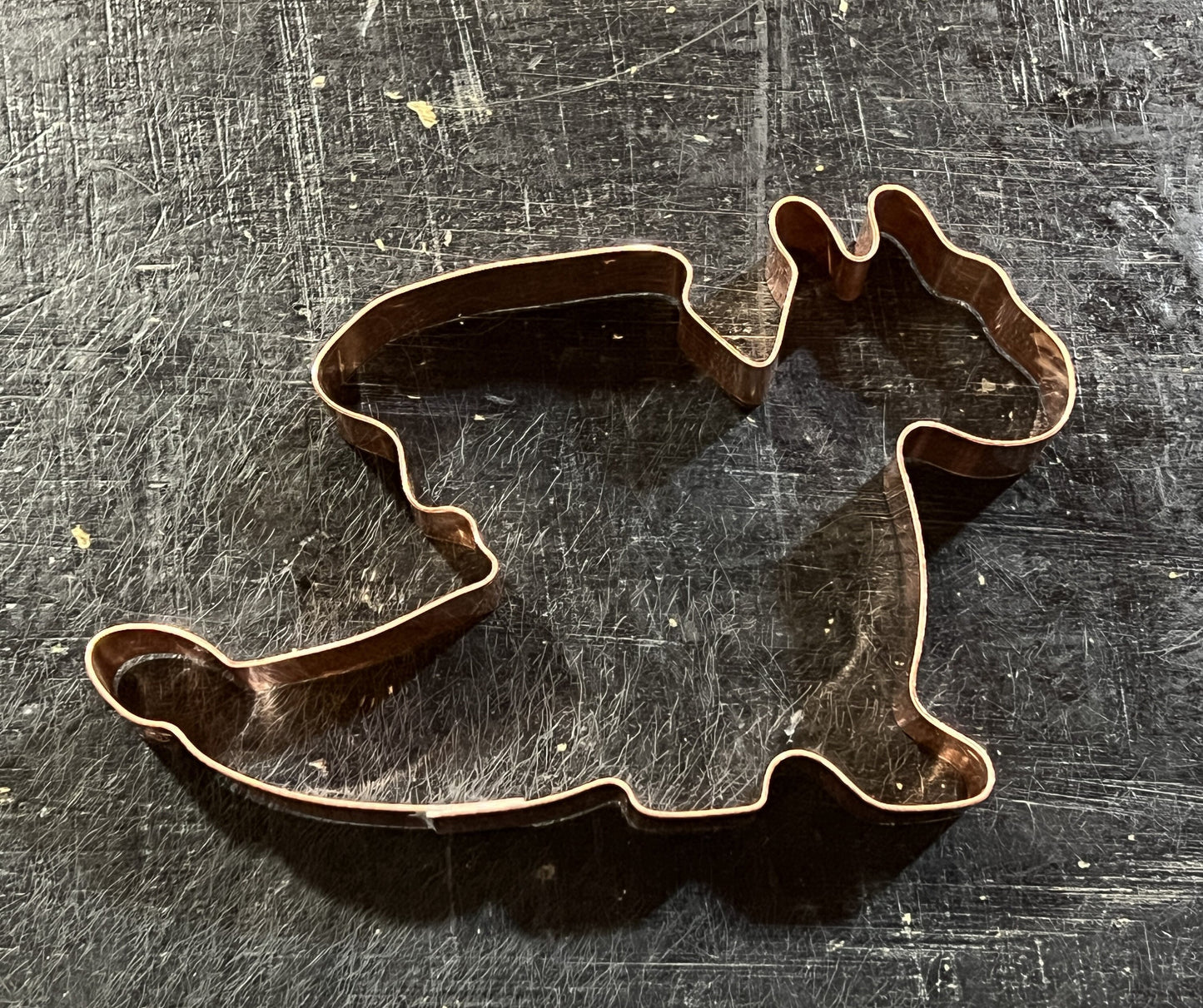 Simple Dragon Cookie Cutter 5.25 X 3.5 inches - Handcrafted Copper Cookie Cutter by The Fussy Pup