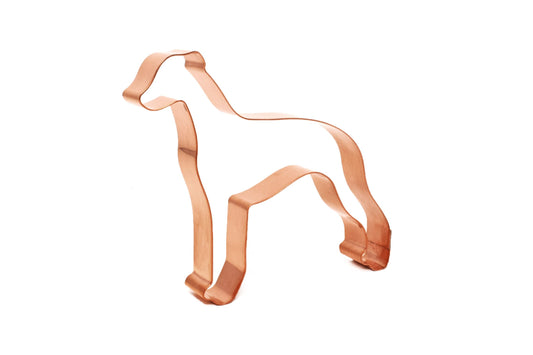 Whippet Dog Breed Cookie Cutter 5 x 4.25 x 0.75 inches - Handcrafted Copper Cookie Cutter by The Fussy Pup