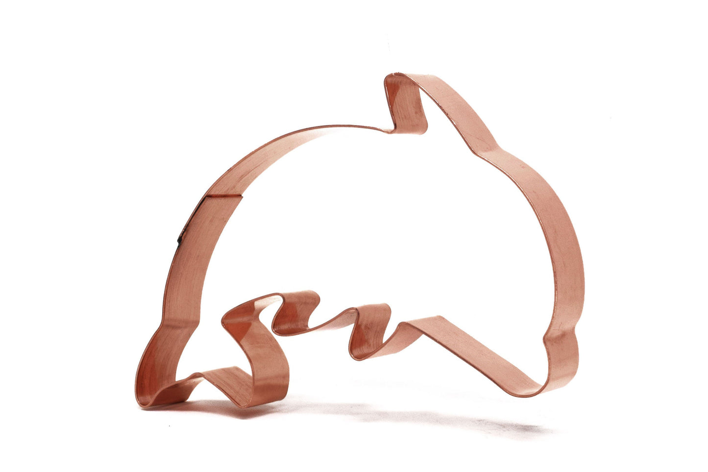 Chunky Dolphin Cookie Cutter 4 X 3 inches - Handcrafted Copper Cookie Cutter by The Fussy Pup