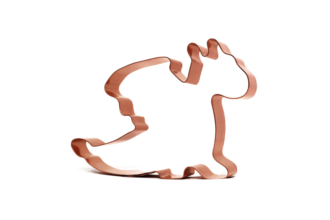 Simple Dragon Cookie Cutter 5.25 X 3.5 inches - Handcrafted Copper Cookie Cutter by The Fussy Pup