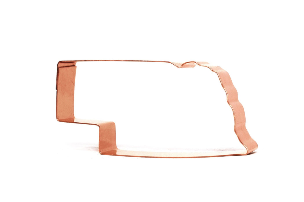 State of Nebraska Cookie Cutter 4 X 2 inches - Handcrafted Copper Cookie Cutter by The Fussy Pup - The Fussy Pup - 