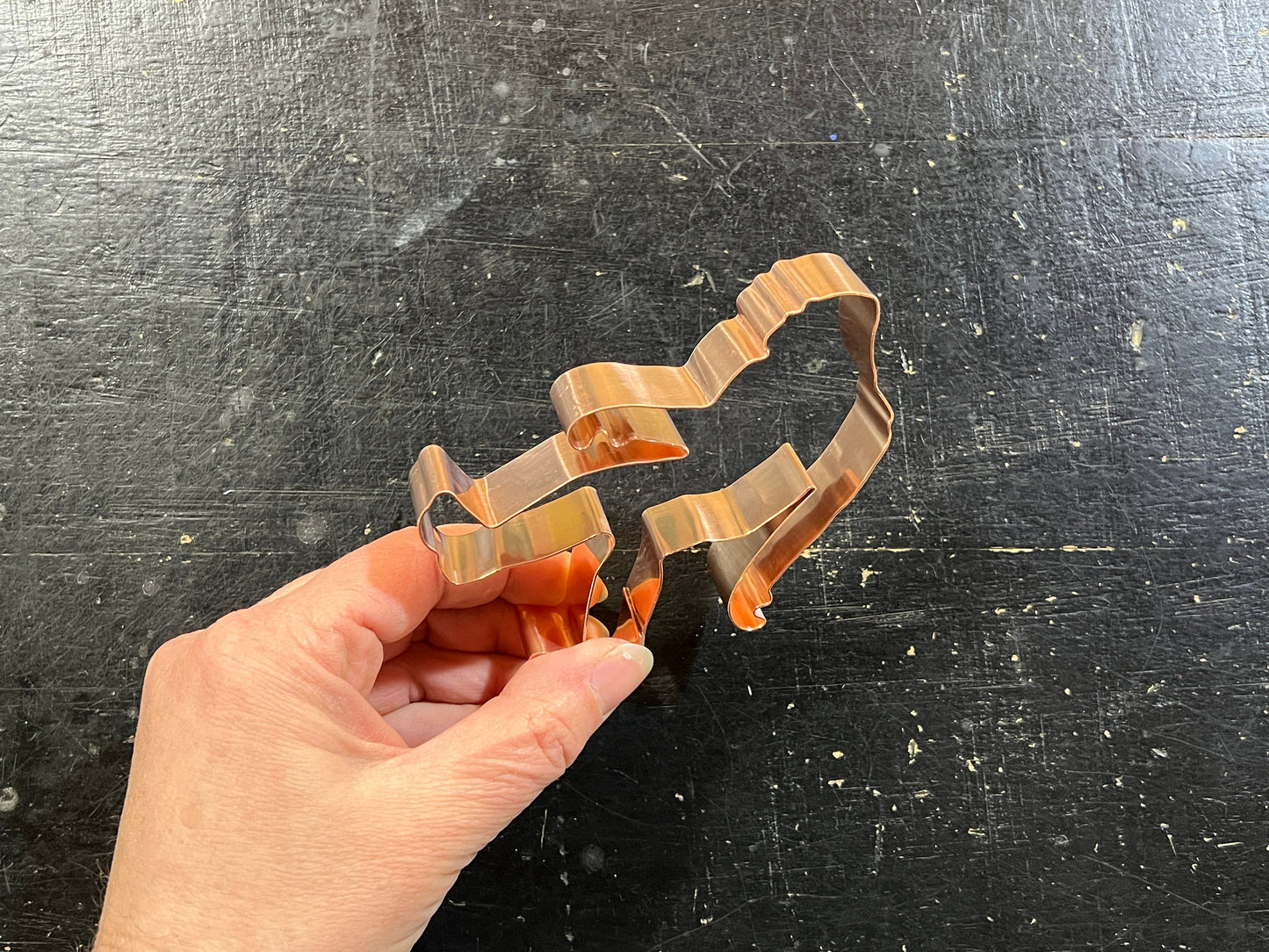 4 inch Walking Sasquatch Cookie Cutter 4 x 2.75 inches - Handcrafted Copper Cookie Cutter by The Fussy Pup