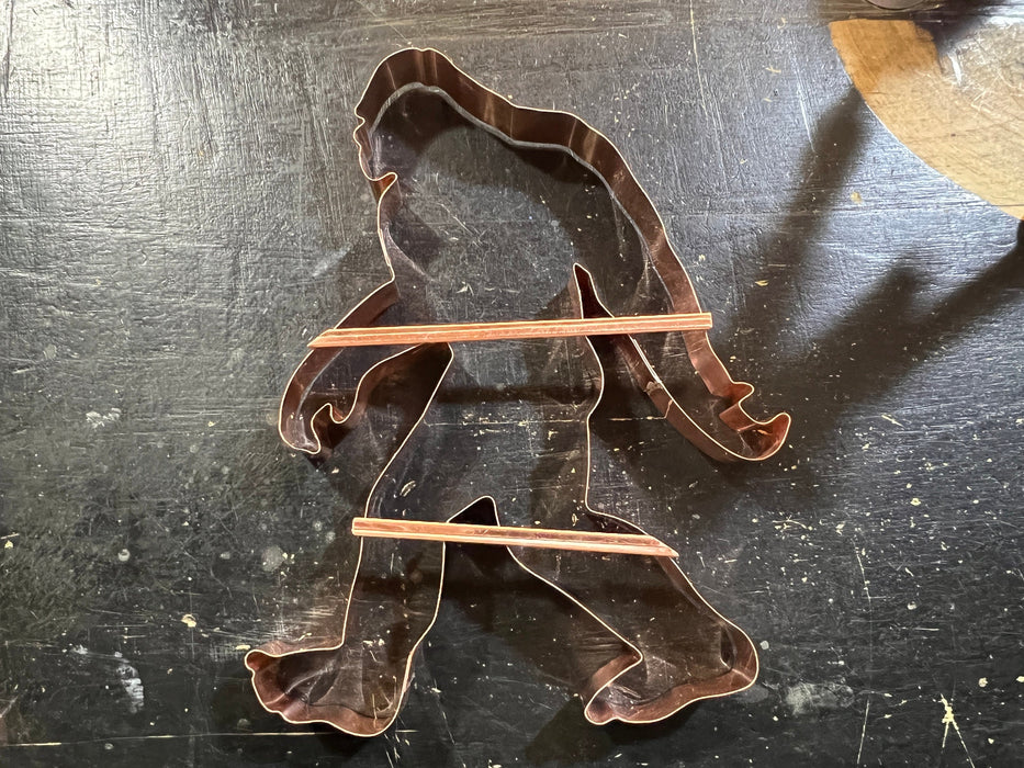 Big 12 inch Heavy Duty Sasquatch Cookie Cutter 12 x 8.75 inches - Handcrafted Copper Cookie Cutter  for Makers and Bakers by The Fussy Pup