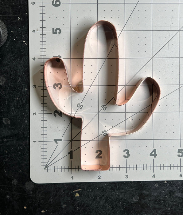 5.25" Cactus Cookie Cutter 5.25 x 4.25 inches - Handcrafted Copper by The Fussy Pup - The Fussy Pup - Cookie Cutter