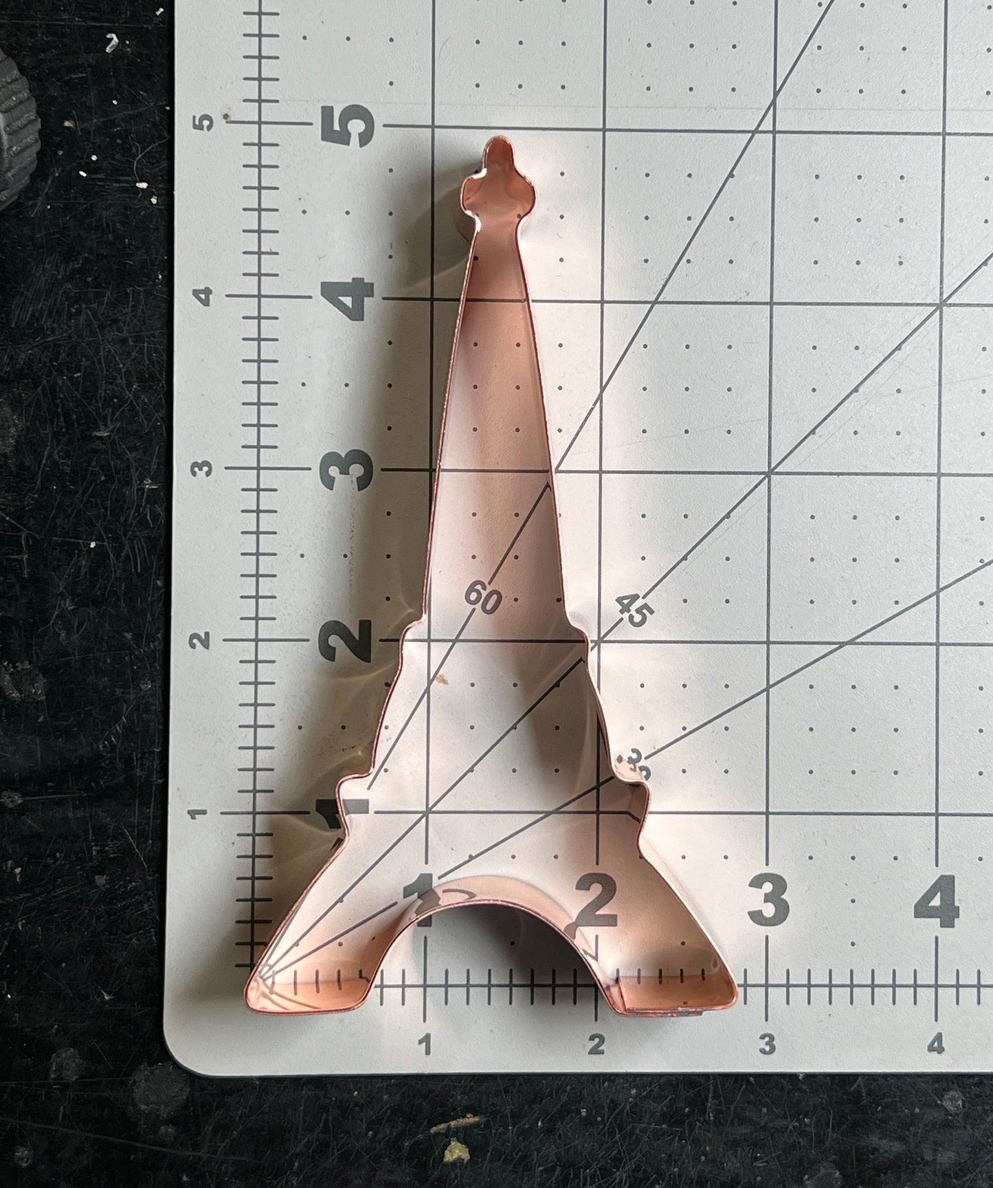 Eiffel Tower Cookie Cutter, 4.75 x 2.75 inches, Handcrafted Copper by The Fussy Pup