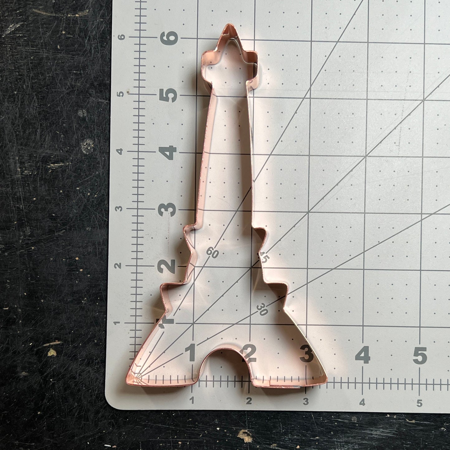 Chunky Eiffel Tower Cookie Cutter, 6 x 3.25 inches, Handcrafted Copper by The Fussy Pup