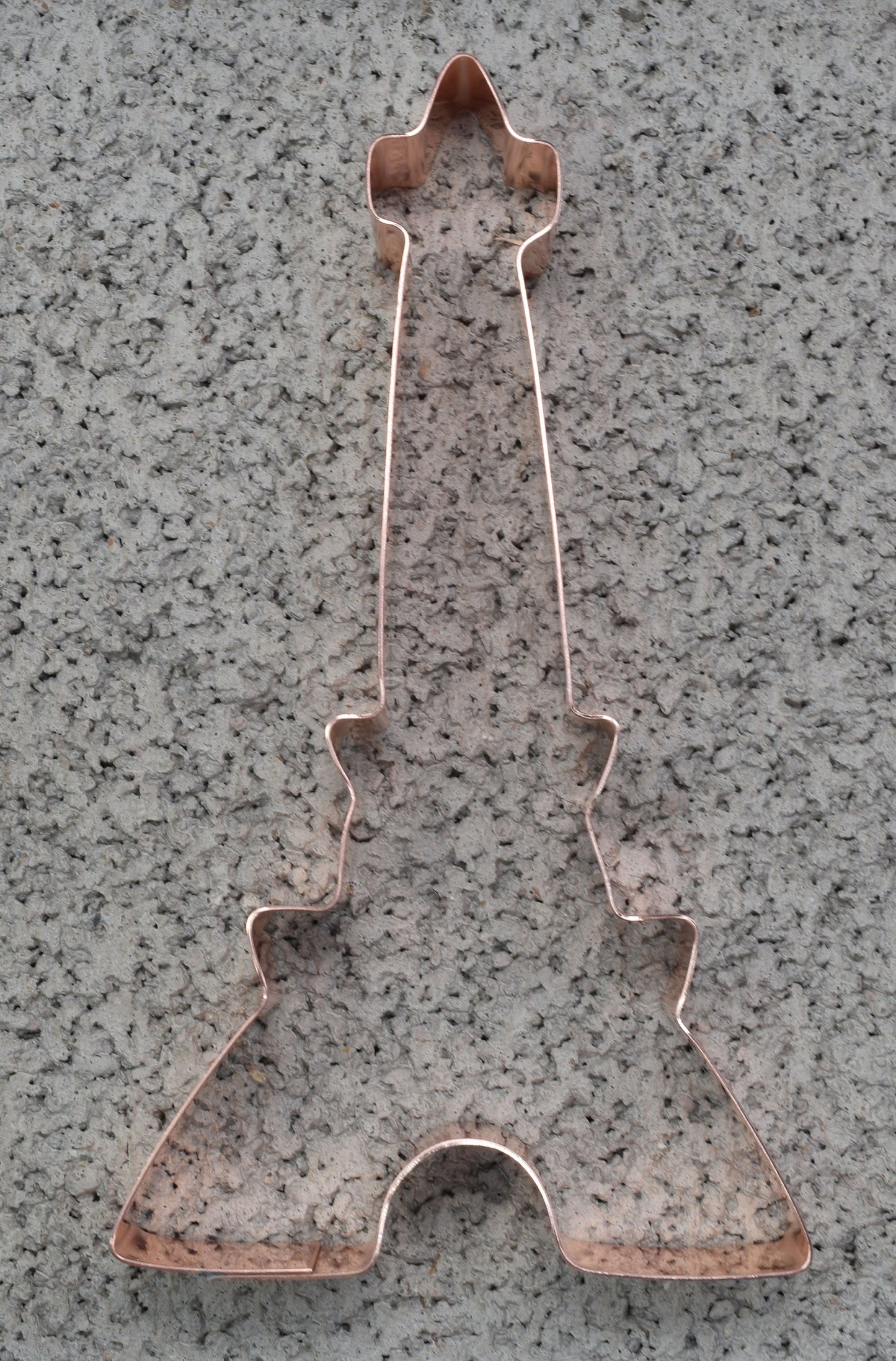 Chunky Eiffel Tower Cookie Cutter, 6 x 3.25 inches, Handcrafted Copper by The Fussy Pup