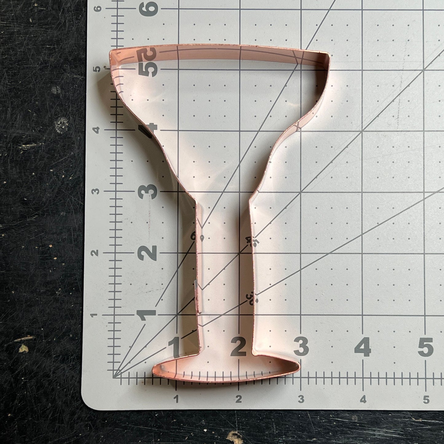 Copper Margarita Glass Cookie Cutter, 3.5 x 5.25 Inches