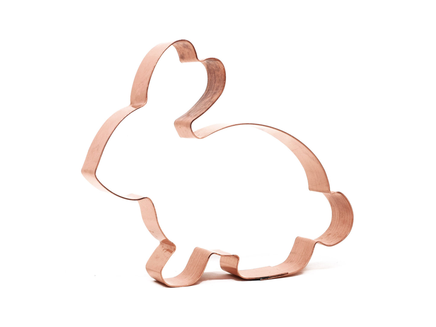 Chunky Bunny Cookie Cutter, 4.75 x 4 inches, Handcrafted Copper by the Fussy Pup