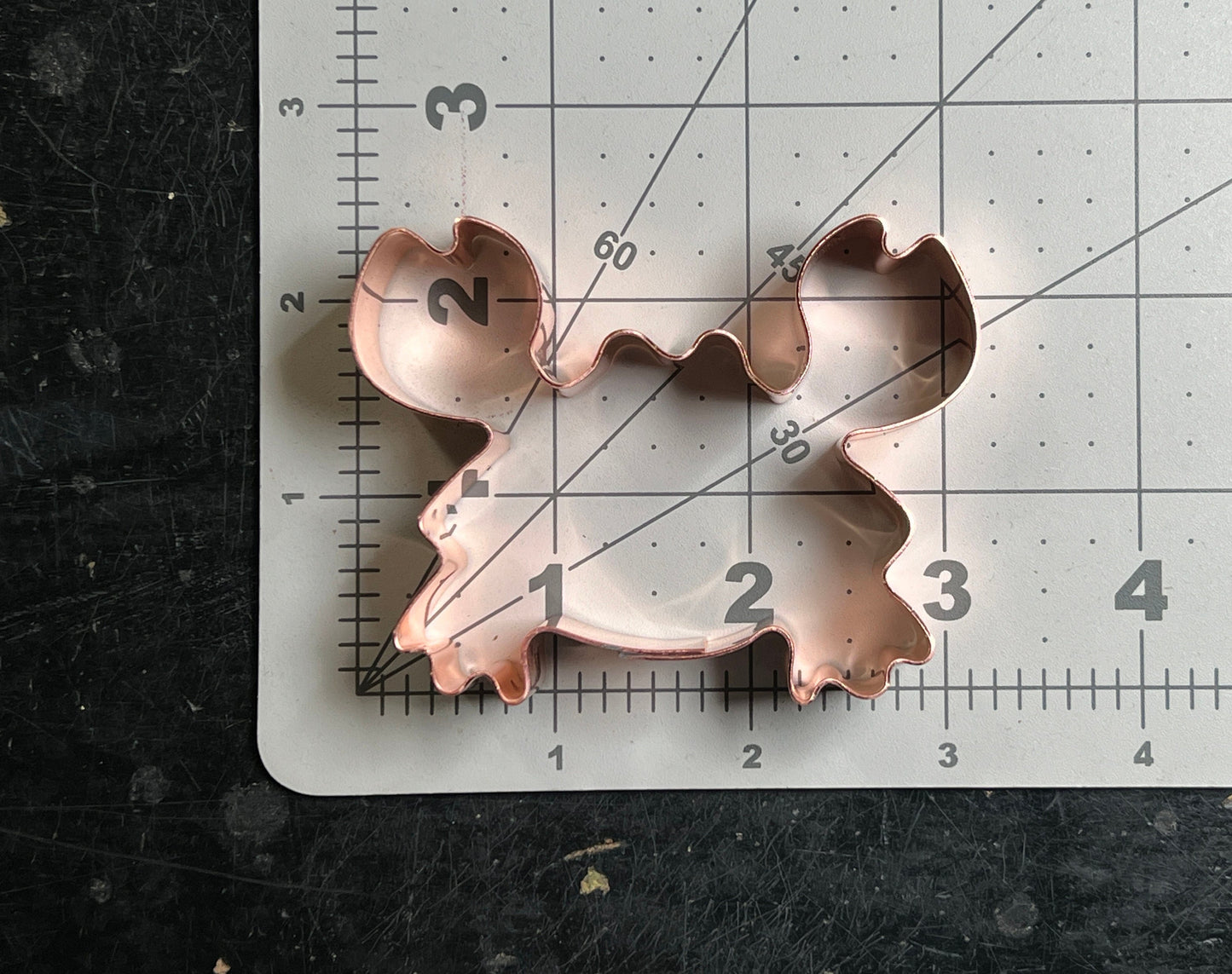 Small Cute Crab Cookie Cutter 3.25 x 2.25 inches - Handcrafted Copper by The Fussy Pup