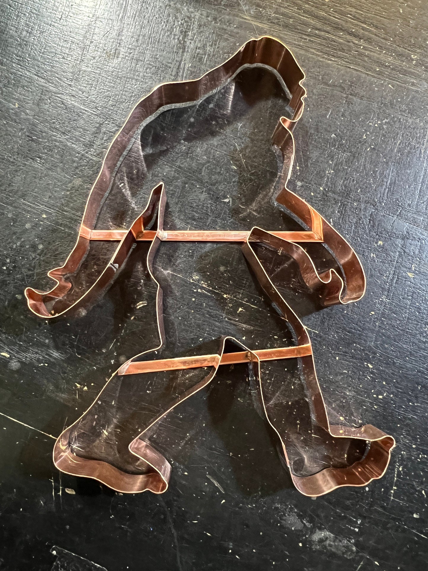 Big 12 inch Heavy Duty Sasquatch Cookie Cutter 12 x 8.75 inches - Handcrafted Copper Cookie Cutter  for Makers and Bakers by The Fussy Pup