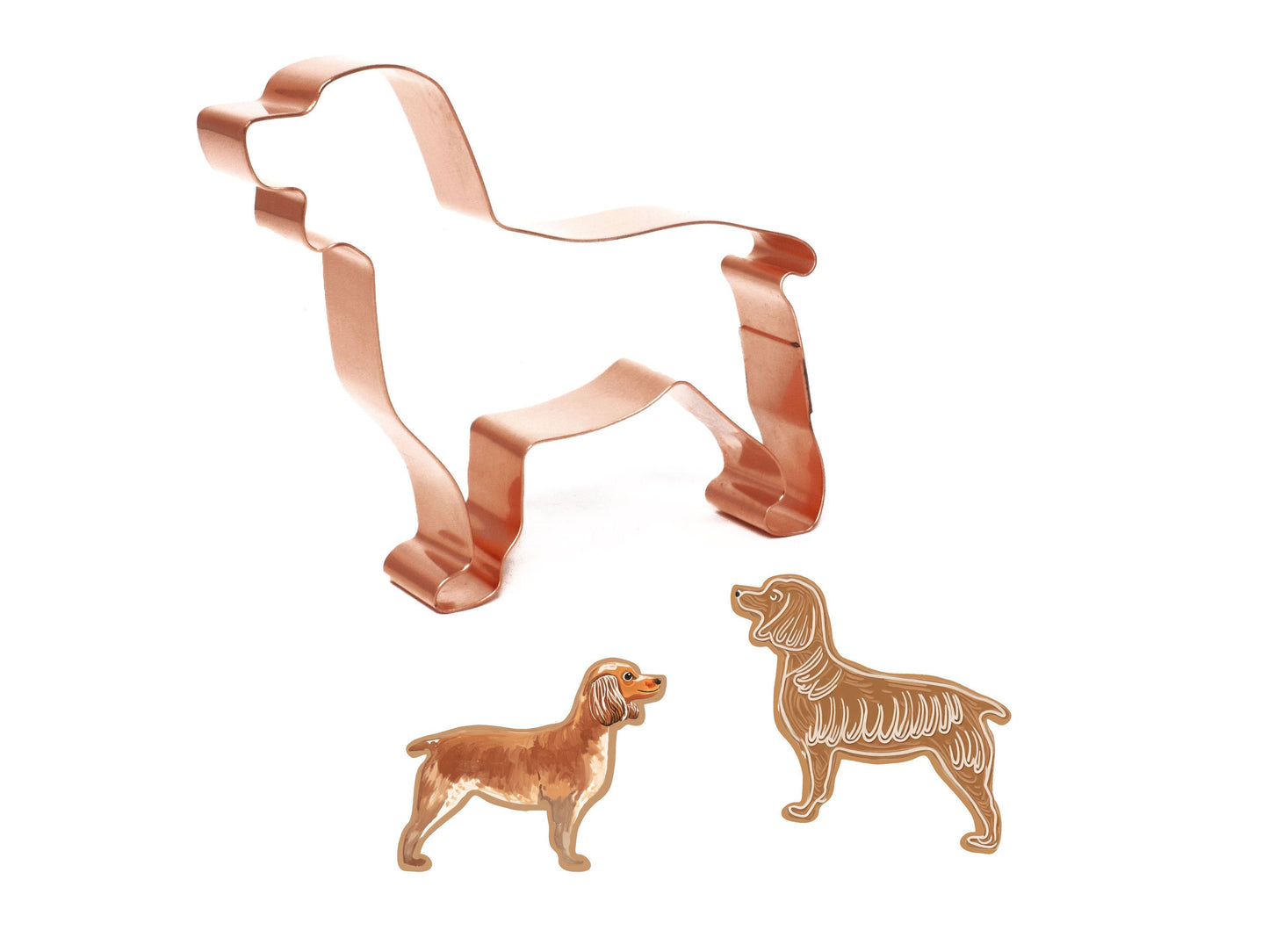 Boykin Spaniel Dog Breed Cookie Cutter 4.5 X 3.5 inches - Handcrafted Copper Cookie Cutter by The Fussy Pup