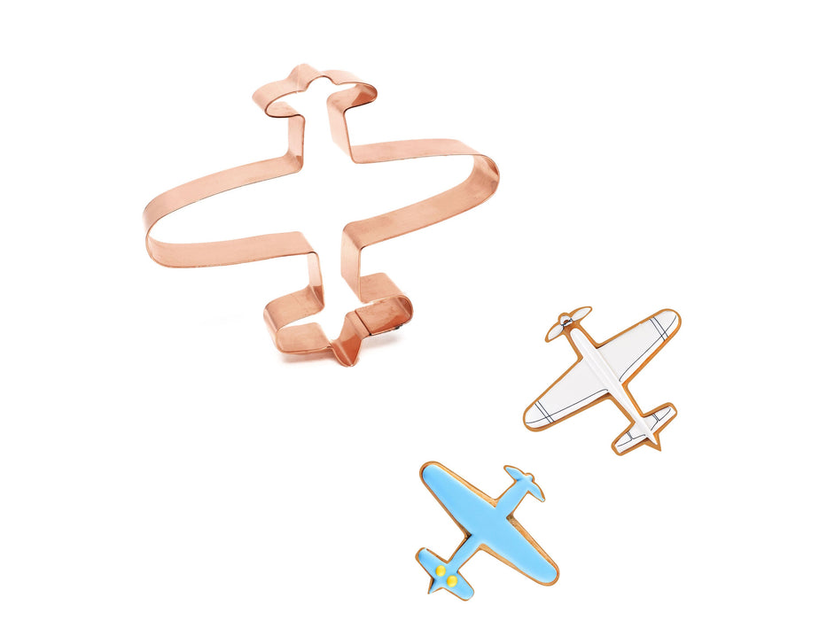 P-51 Mustang WWII Airplane Cookie Cutter 3.75 x 4.25 inches - Handcrafted Copper by The Fussy Pup