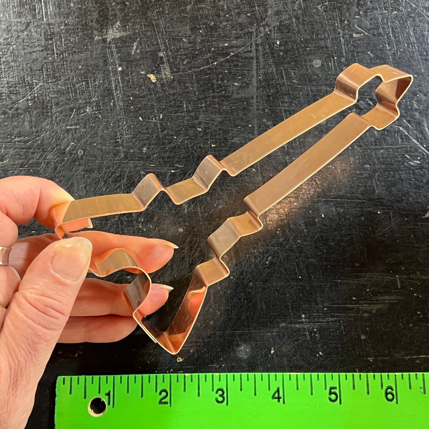 Chunky Eiffel Tower Cookie Cutter, 6 x 3.25 inches, Handcrafted Copper by The Fussy Pup