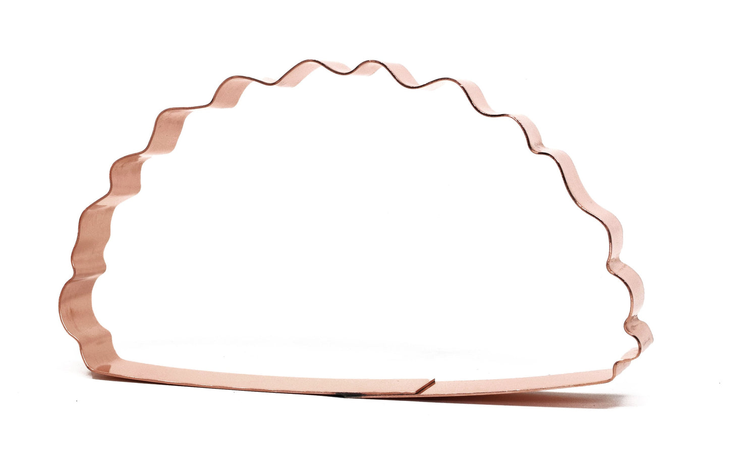 Chunky Taco Cookie Cutter 5.25 x 3 inches, Handcrafted Copper by The Fussy Pup