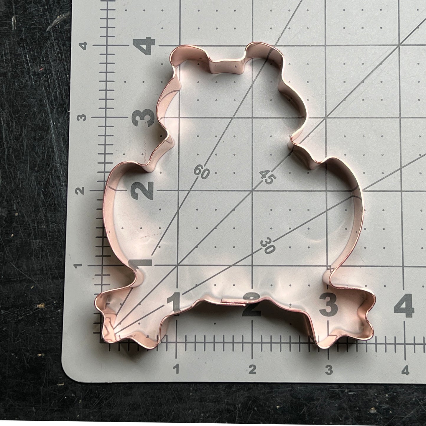 Cute 4 Inch Frog Cookie Cutter, Handcrafted Copper by The Fussy Pup