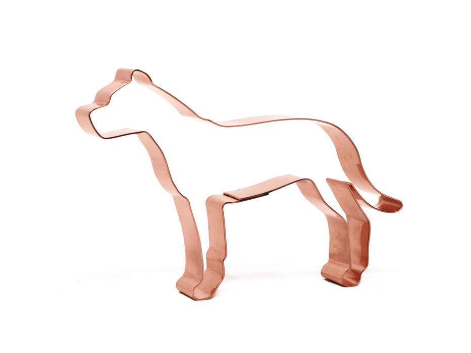 Dogo Argentino Dog Cookie Cutter 5 x 3.25 inches, Handcrafted Copper by The Fussy Pup