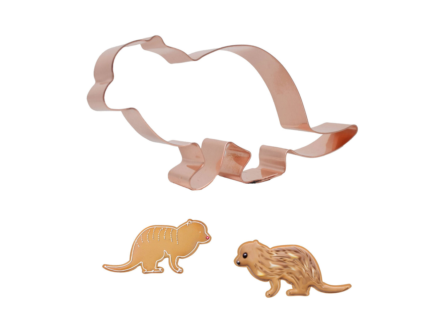 Dwarf Mongoose Zoo Animal Cookie Cutter 4.5 X 2.25 inches - Handcrafted Copper by The Fussy Pup