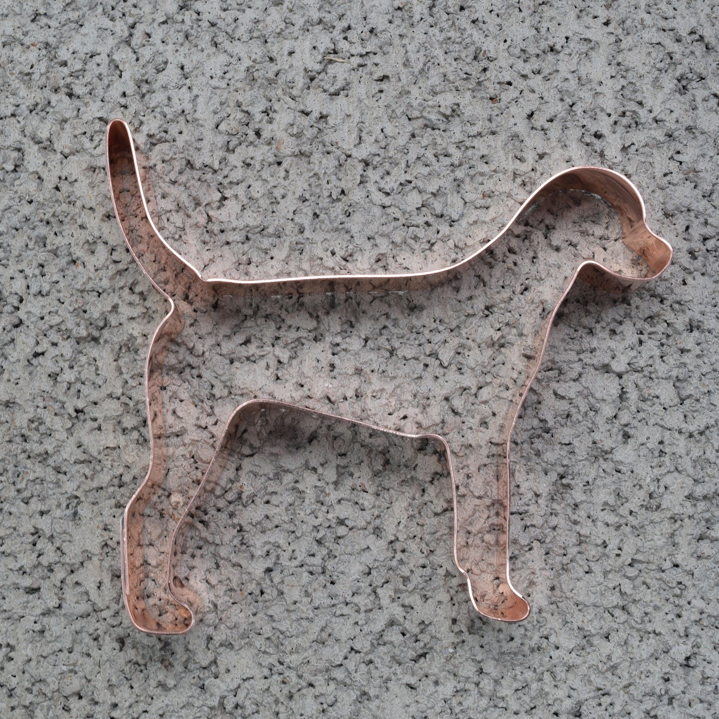 English Foxhound Dog Cookie Cutter 4.25 x 3.75 inches, Handcrafted Copper by The Fussy Pup