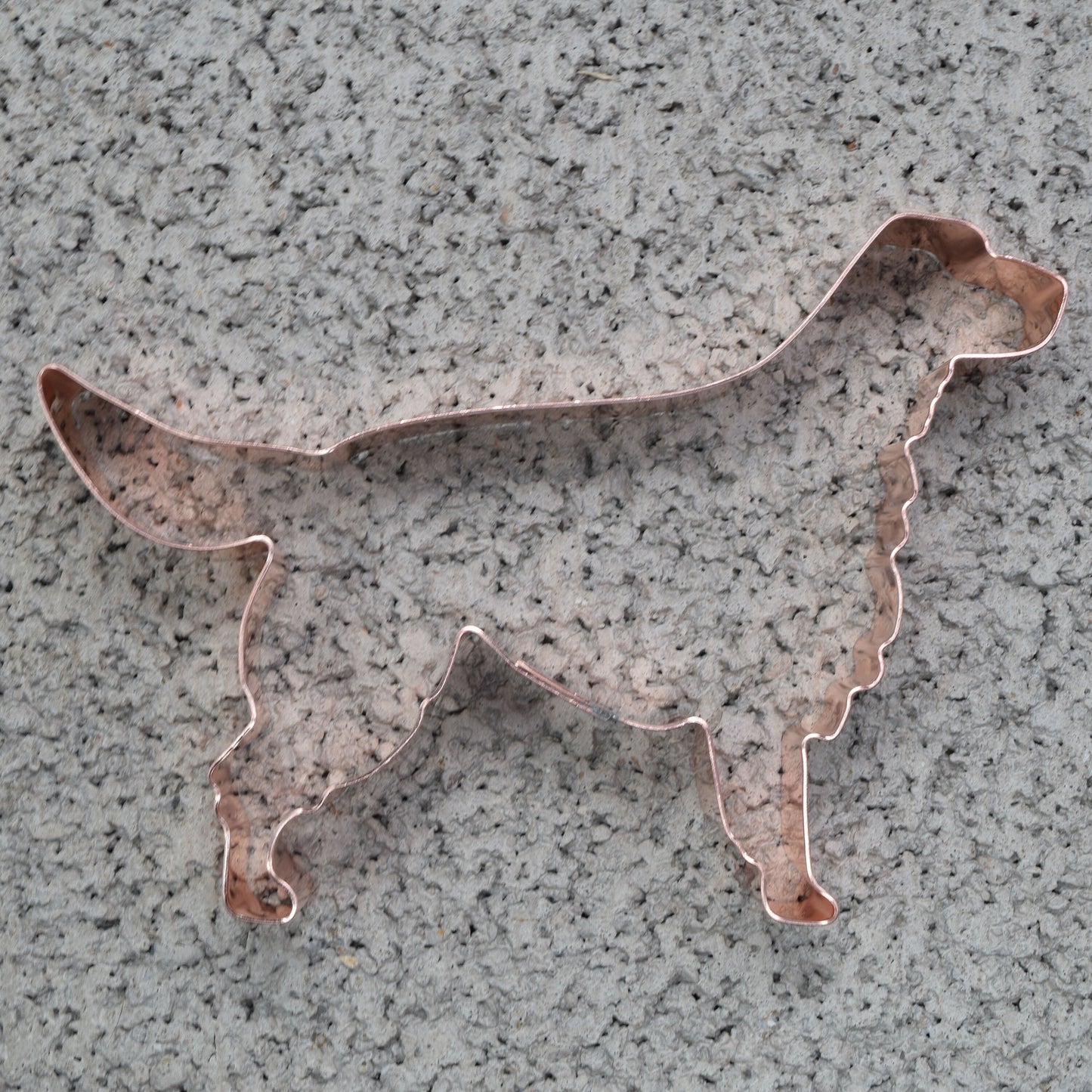 English Setter Dog Cookie Cutter 4.75 x 3.25 inches, Handcrafted Copper by The Fussy Pup