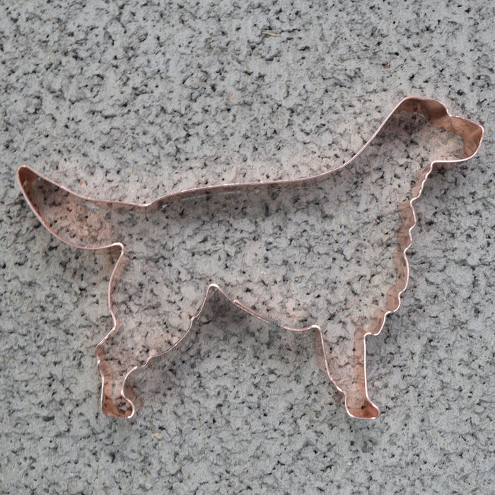 English Setter Dog Cookie Cutter 4.75 x 3.25 inches, Handcrafted Copper by The Fussy Pup