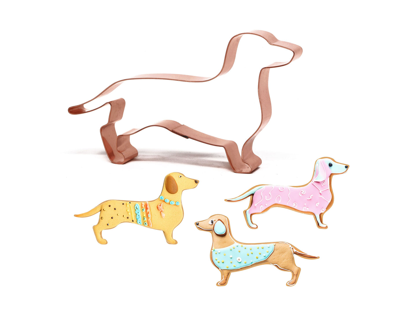 No. 1 Dachshund Copper Dog Breed Cookie Cutter 4.5 X 2.75 inches - Handcrafted by The Fussy Pup