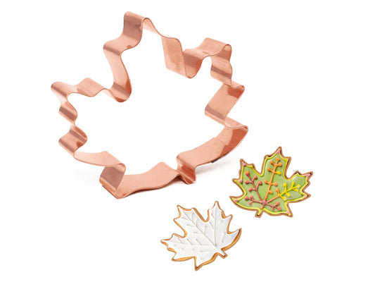 Maple Leaf Cookie Cutter 3.5 x 4 inches - Handcrafted Copper by The Fussy Pup