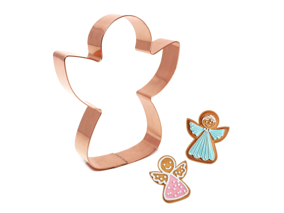 The Fussy Pup Angel Cookie Cutter, Handcrafted Copper, 4 Inches