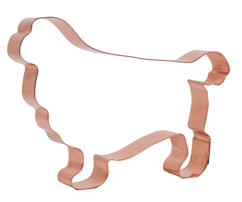 English Toy Spaniel Dog Cookie Cutter, 4.75 x 3.25 inches, Handcrafted Copper by The Fussy Pup