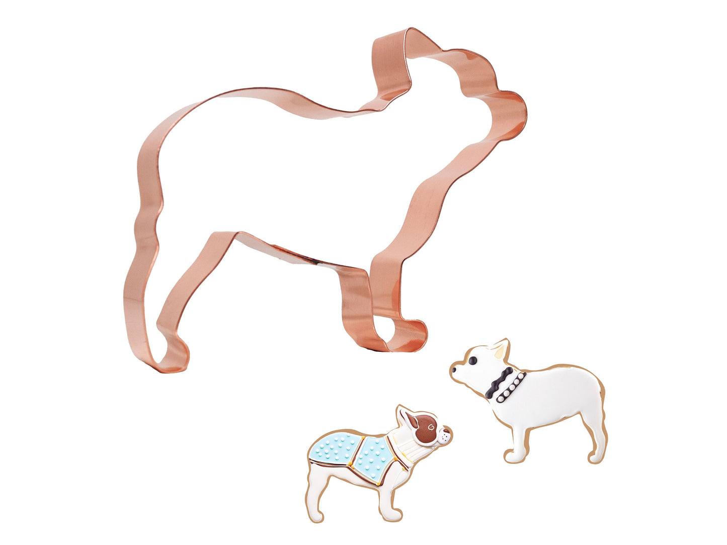 French Bulldog Dog Breed Cookie Cutter 4.75 x 3.75 inches - Handcrafted Copper by The Fussy Pup