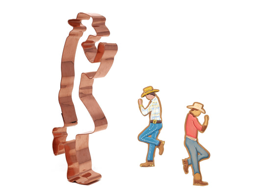 Western Kicked Back Cowboy Cookie Cutter, 2x6 inches