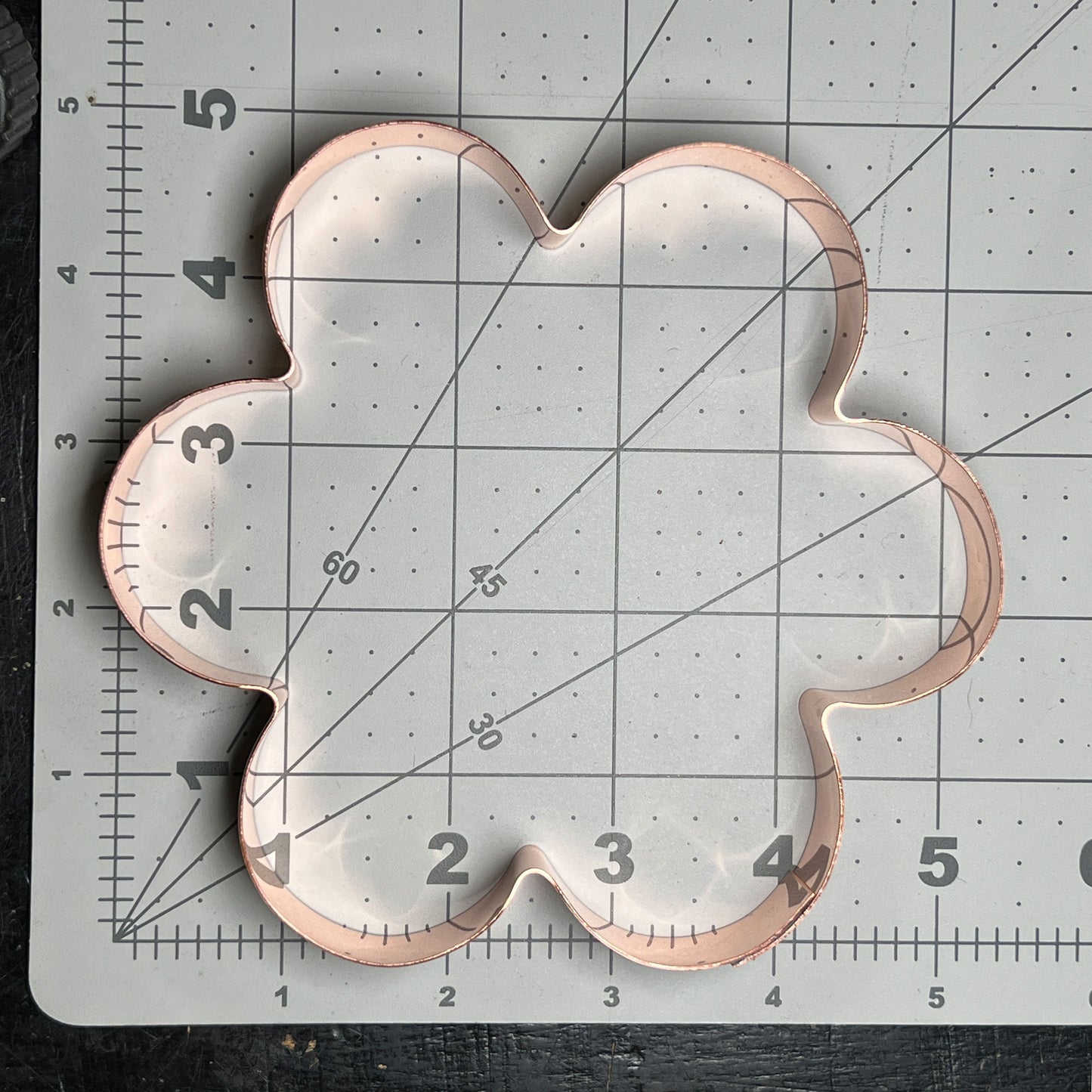 Chunky Retro Flower Cookie Cutter 5.25 X 5 inches - Handcrafted Copper Cookie Cutter by The Fussy Pup