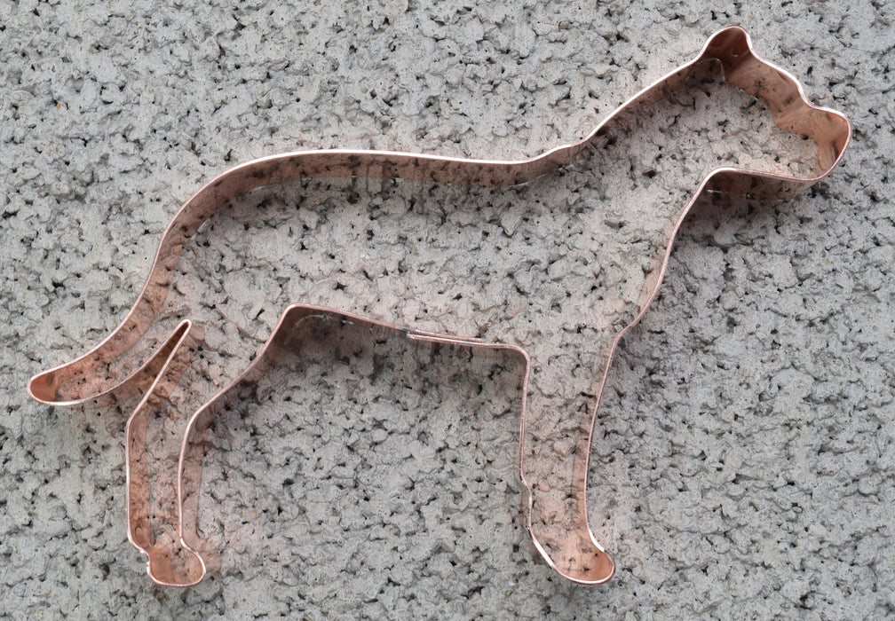 Dogo Argentino Dog Cookie Cutter 5 x 3.25 inches, Handcrafted Copper by The Fussy Pup