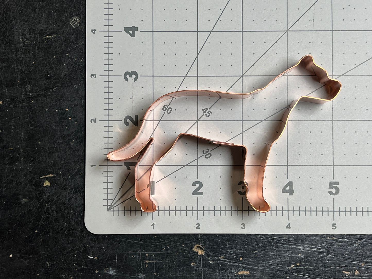 Dogo Argentino Dog Cookie Cutter 5 x 3.25 inches, Handcrafted Copper by The Fussy Pup