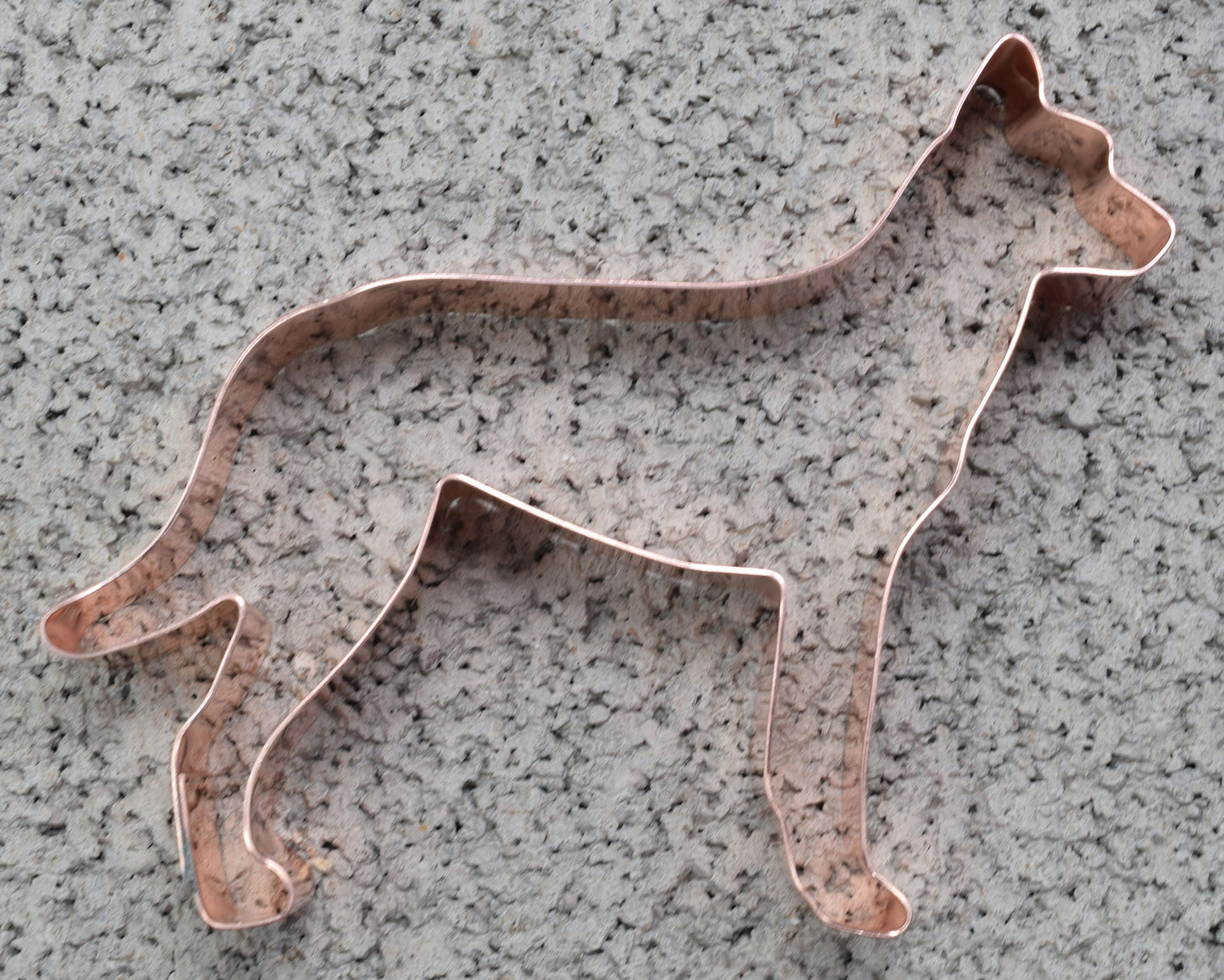 Dutch Shepherd Dog Cookie Cutter 4.75 x 3.75 inches, Handcrafted Copper by The Fussy Pup