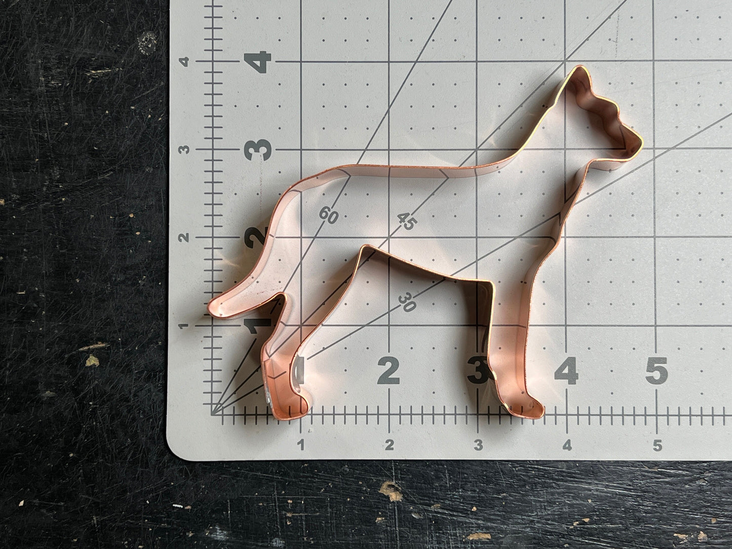 Dutch Shepherd Dog Cookie Cutter 4.75 x 3.75 inches, Handcrafted Copper by The Fussy Pup