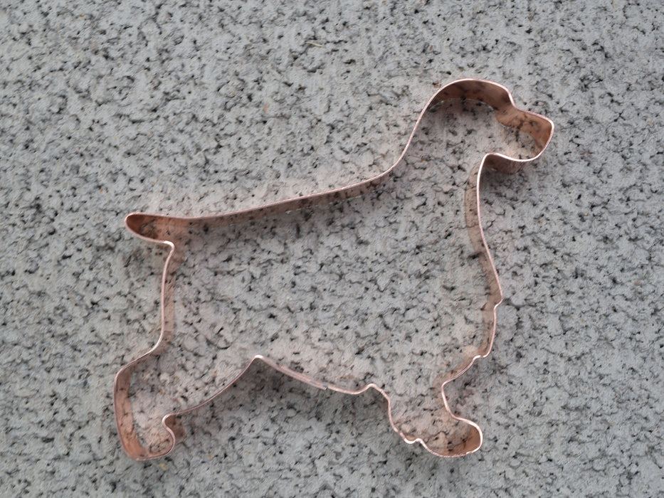 English Cocker Spaniel Dog Cookie Cutter 4.25 x 3.5 inches, Handcrafted Copper by The Fussy Pup