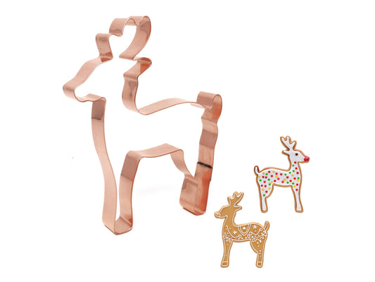 Christmas Deer Reindeer Cookie Cutter, 3.75 x 5 inches