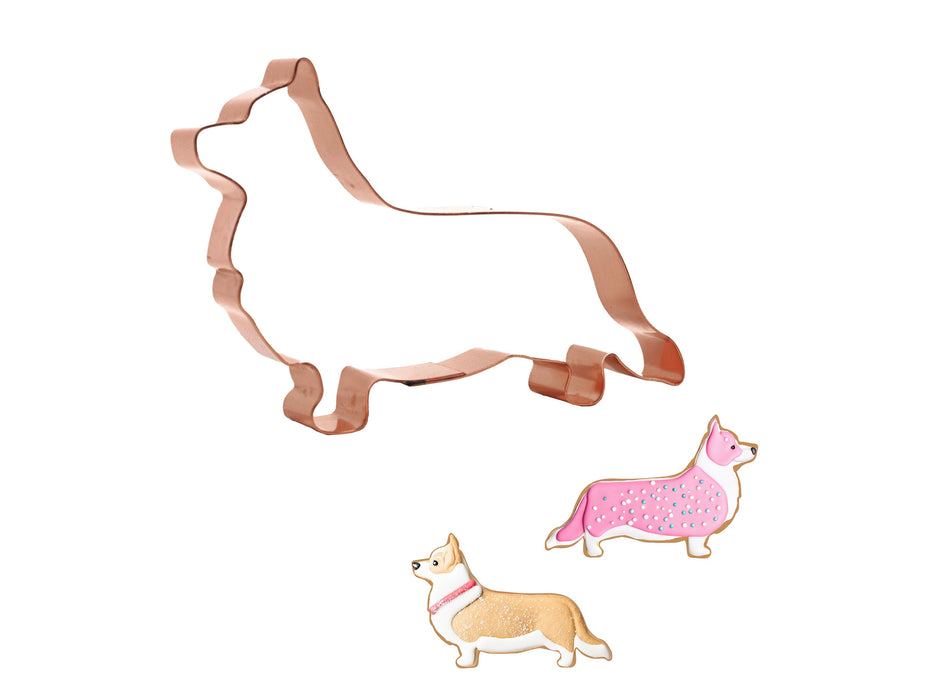 No. 1 Cardigan Welsh Corgi Dog Cookie Cutter 5 X 3.25 inches - Handcrafted Copper by The Fussy Pup