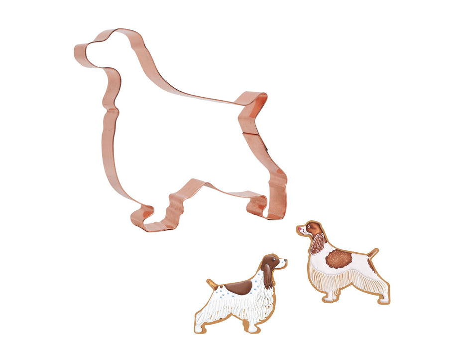 English Springer Spaniel Dog Cookie Cutter, 4.25 x 3.75 inches, Handcrafted Copper by The Fussy Pup