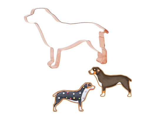 Entlebucher Mountain Dog Cookie Cutter, 4.75 x 3.25 inches, Handcrafted Copper by The Fussy Pup